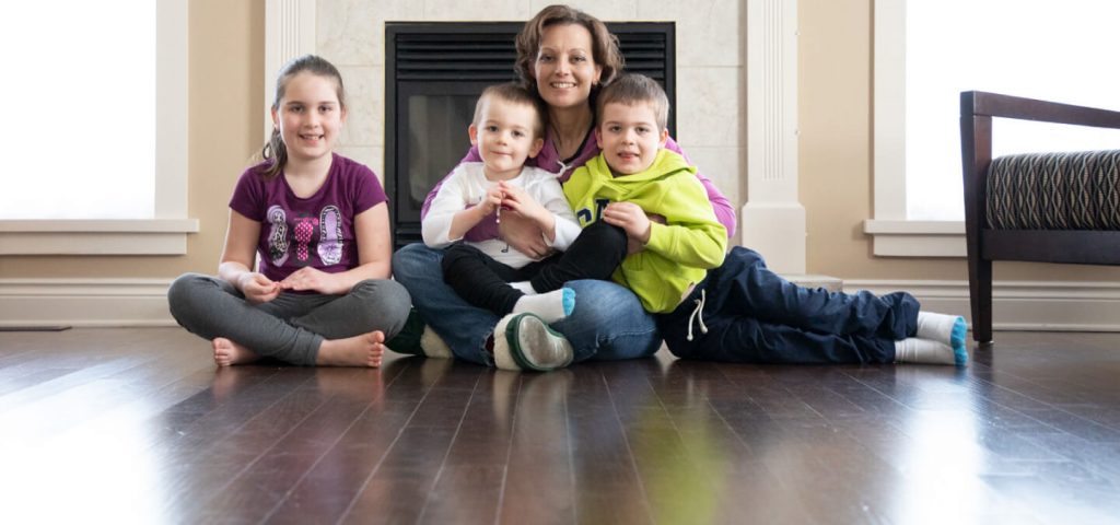 Jillian O'Connor with her children