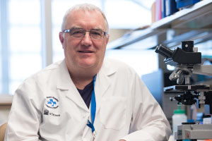 Dr. John Bell in his research lab
