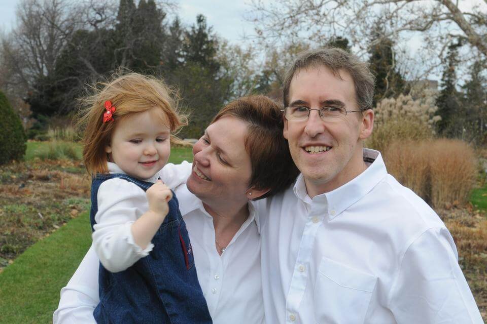 John Chafe with his daughter Mary and wife Patricia