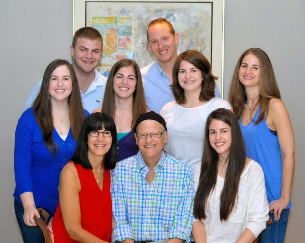 The Vered family joined together for a photo.