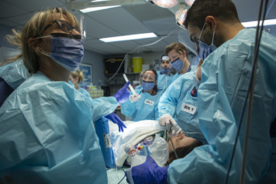 Trauma team during a training session at The Ottawa Hospital