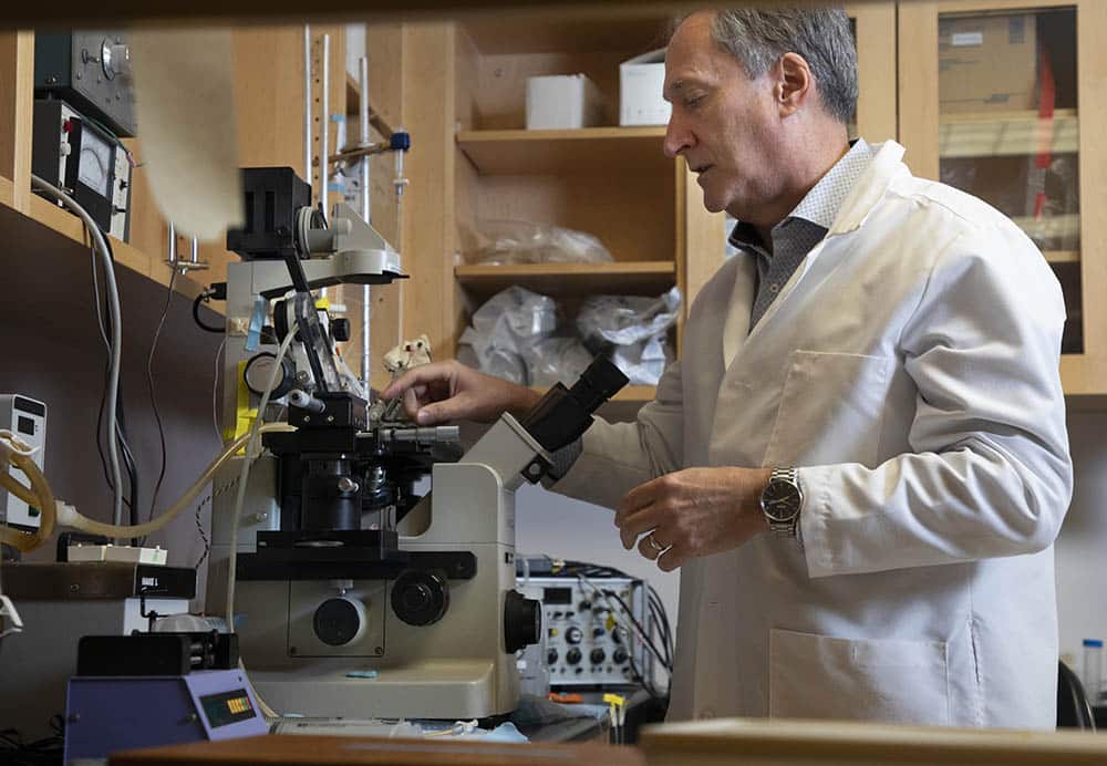 Researchers at work in a laboratory at The Ottawa Hospital