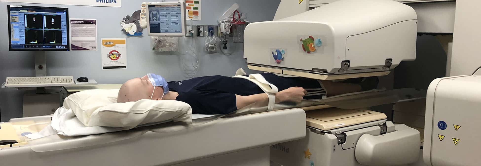 patient doing scan